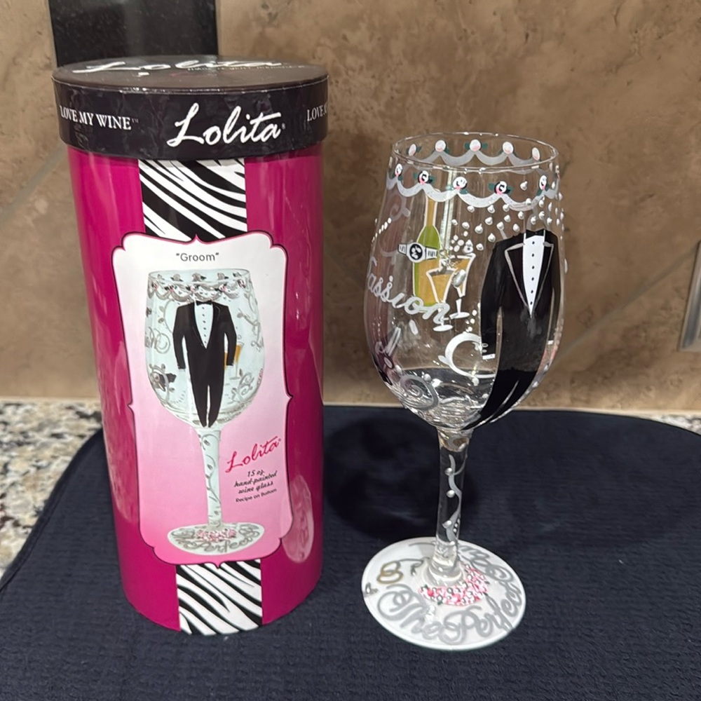 Lolita Wine Glass - “Groom”